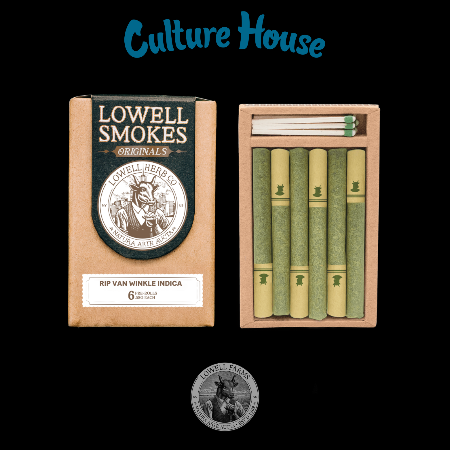 Photograph of product: Lowell Smokes | Rip Van Winkle P. Roll 6PK