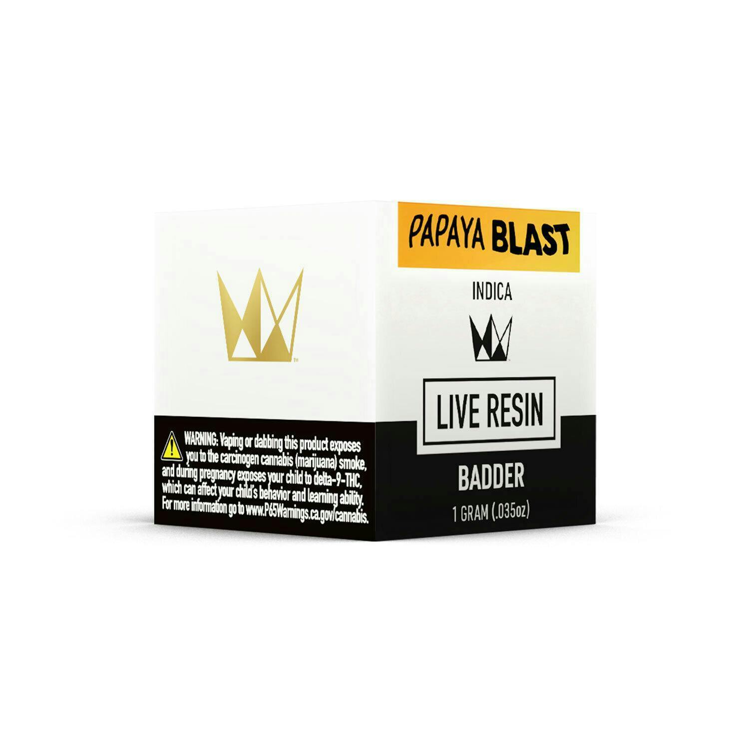 Photograph of product: West Coast Cure - Papaya Blast (Indica)  Live Resin Badder 1g