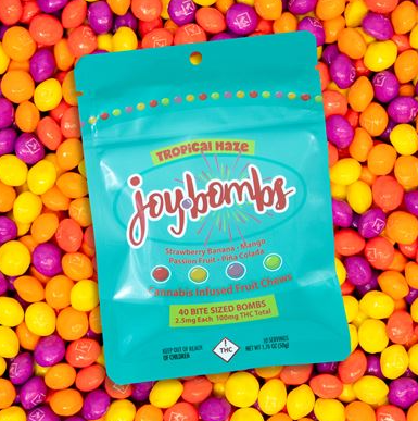 Photograph of product: Joy Bombs 100mg 40pk 2.5mg- Tropical Haze