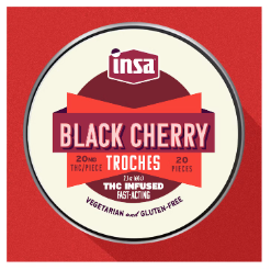 Photograph of product: 20ct/20mg RSO Troches (Black Cherry)