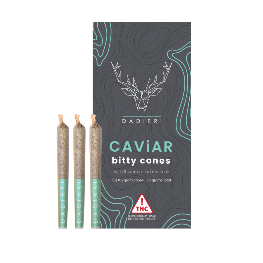 Photograph of product: Dadirri | LV Glue Caviar Infused Pre-Rolls 3pk 1.5g