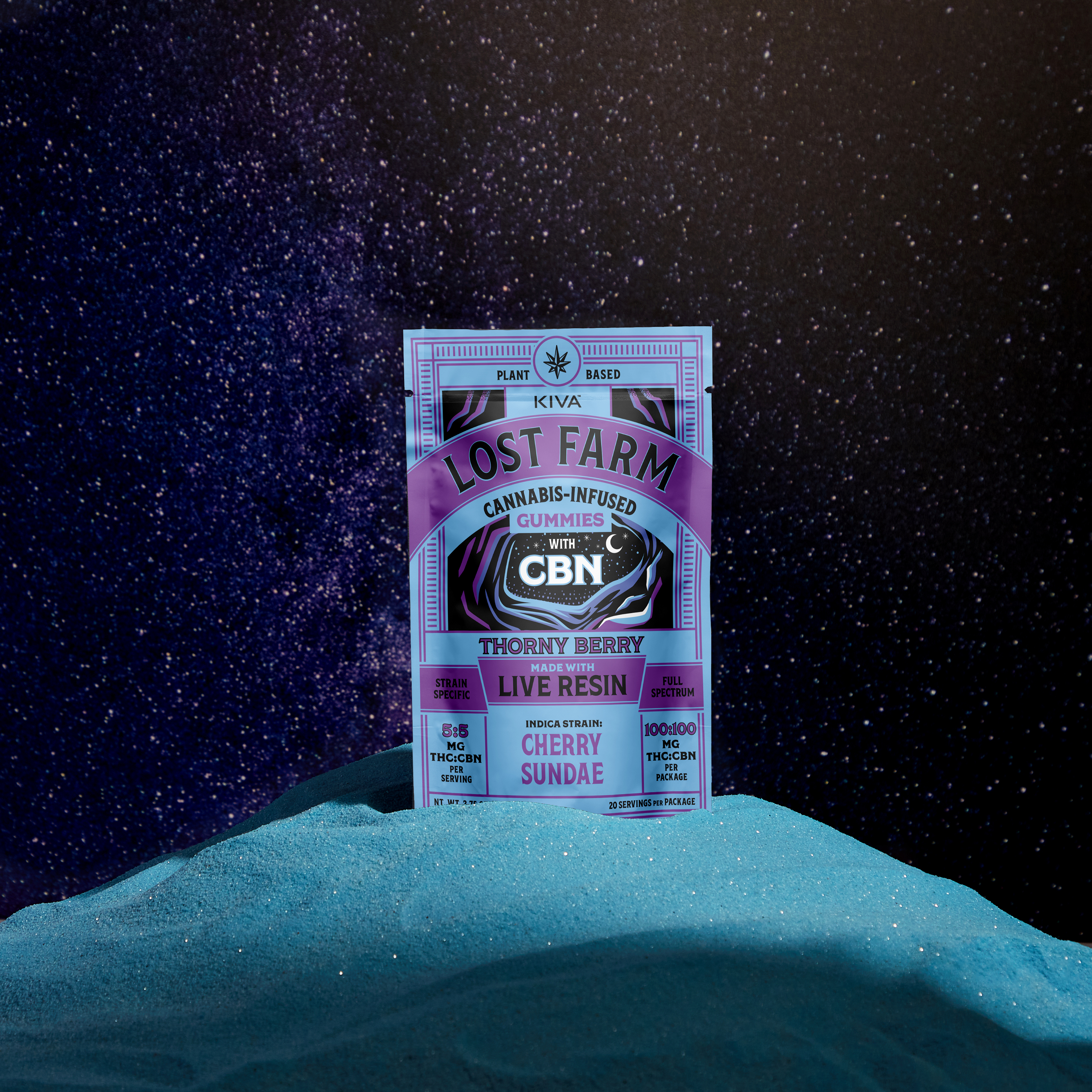 Photograph of product: Cherry Sundae x Thornyberry | 1:1 TH-oui:CBN | 20 Pack | Live Rosin | 100mg