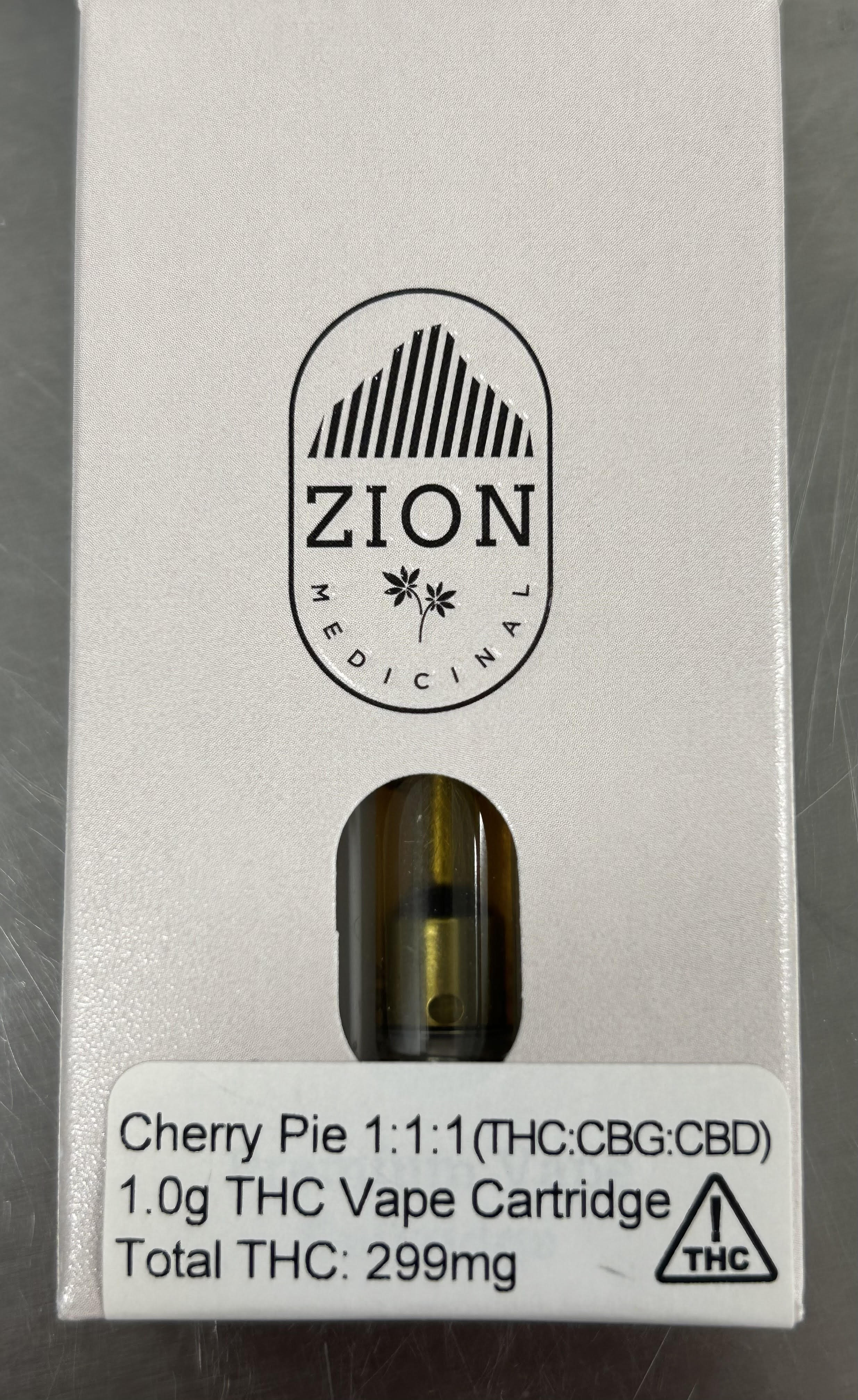 Photograph of product: Cherry Pie 1:1:1 (TH-oui:CBG:CBD) 1g | Vape Cart
