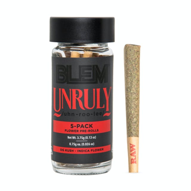 Photograph of product: Unruly | .75g x 5 Pre-Roll Pack - 