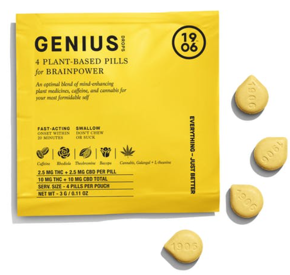 Photograph of product: 1906 | Genius | Edible | 2.5mg x 4pk