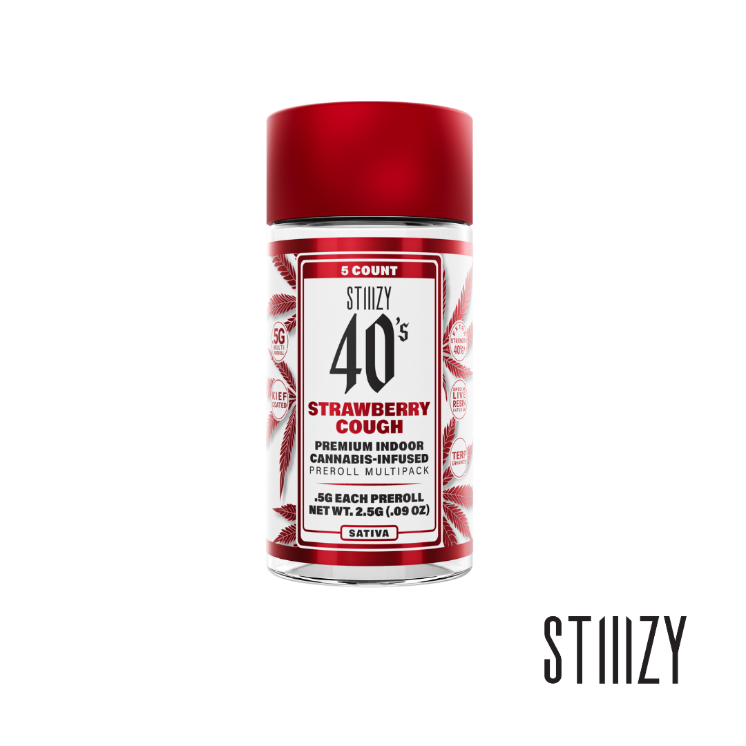 Photograph of product: Stiiizy - 5 Pack Infused Prerolls - Strawberry Cough