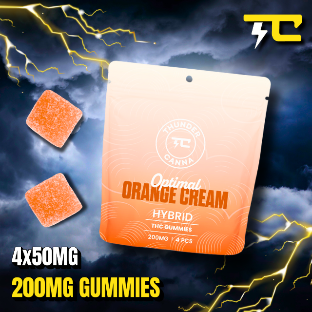 Photograph of product: Thunder Canna 200mg Gummies | Orange