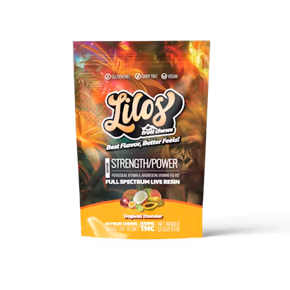Photograph of product: Tropical Thunder Live Resin Fruit Chews | 20pk
