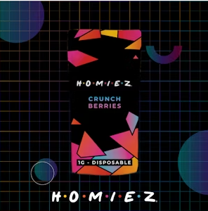 Photograph of product: Homiez: Crunch Berries 1G Disposable Vape (H)