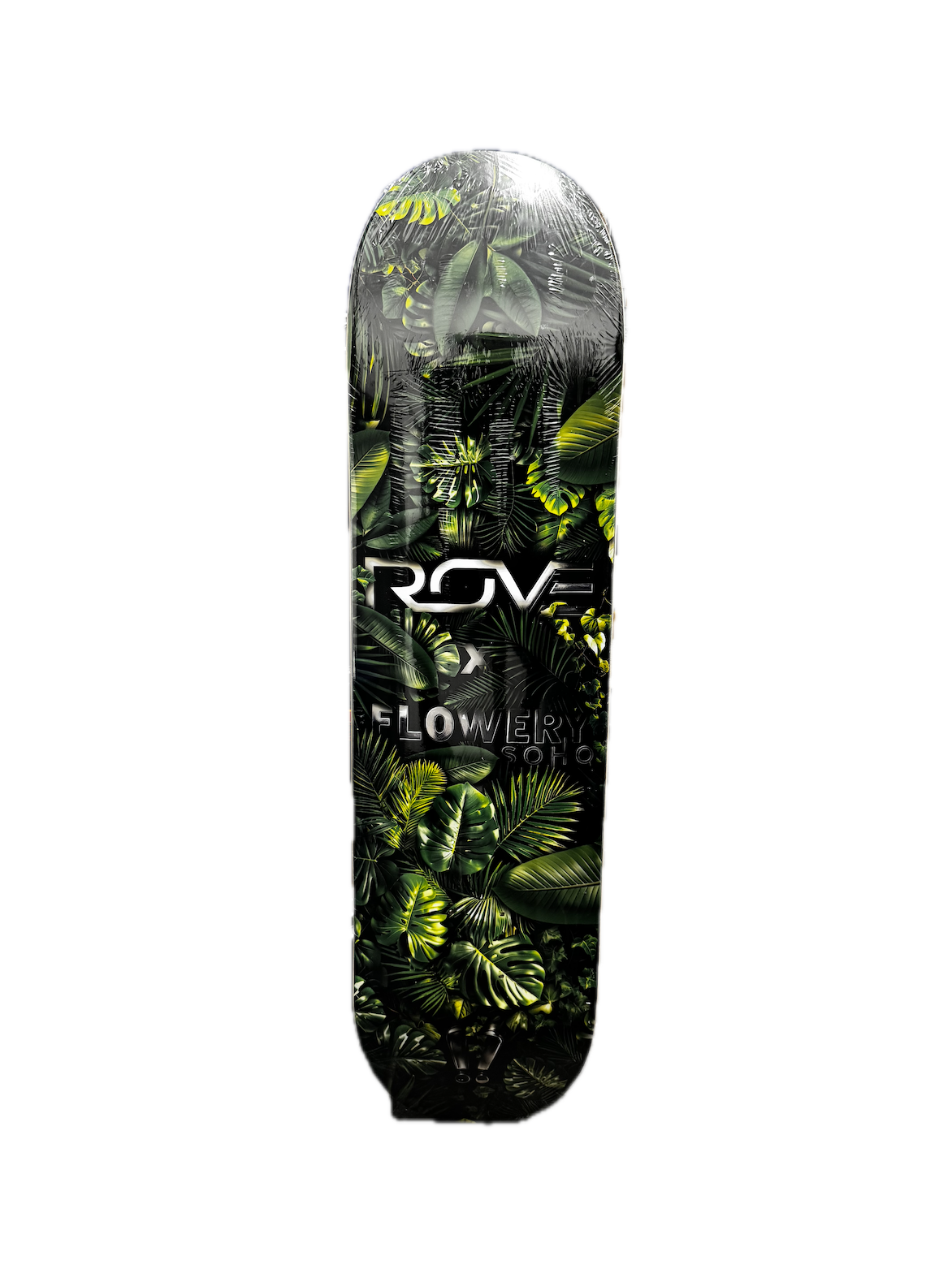 Photograph of product: The Flowery x Rove x POW!! Skateboard 8.0