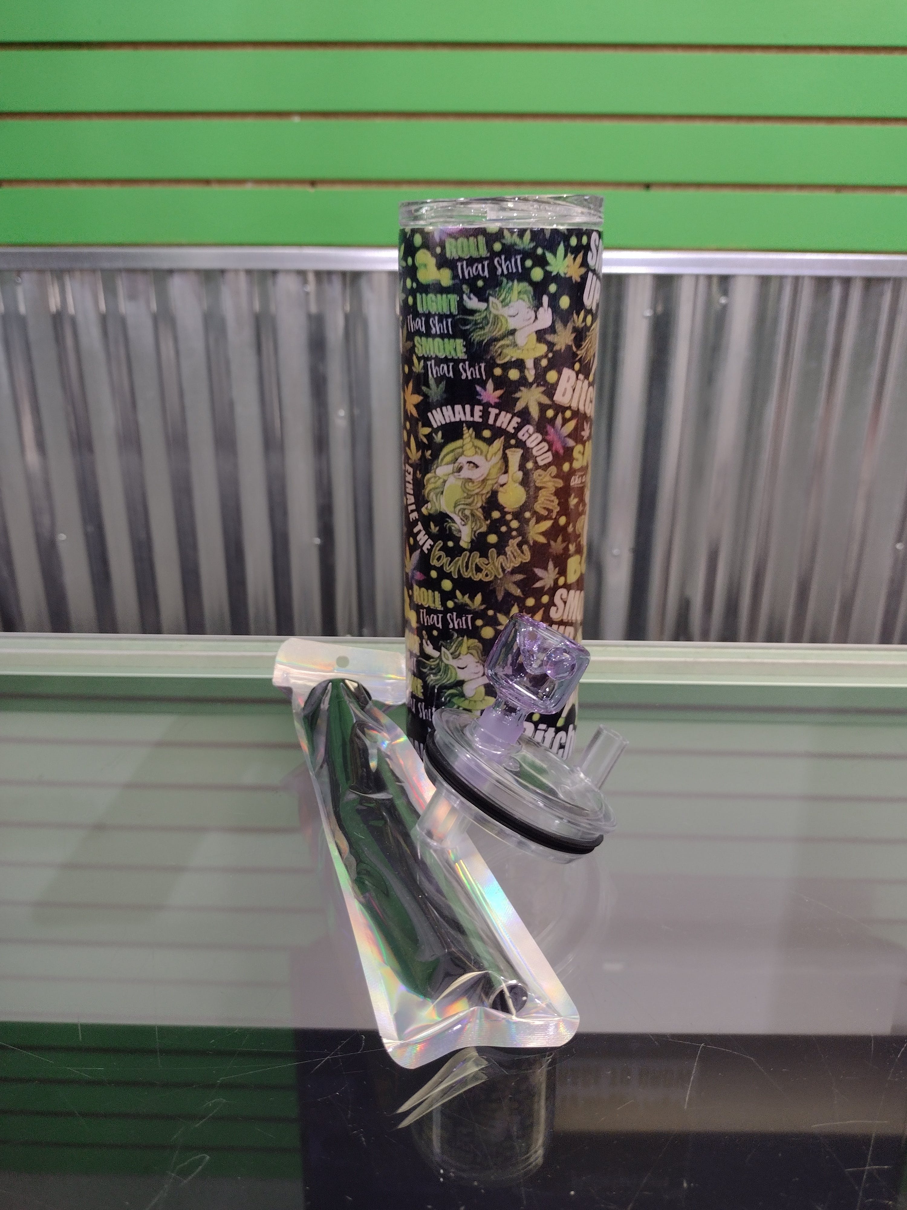 Photograph of product: 20oz 420 Tumbler with Bong Cup Lid - My Vibe