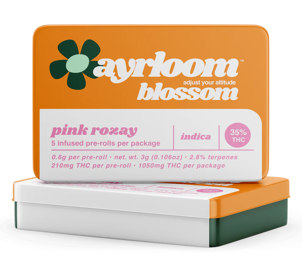 Photograph of product: Ayrloom Infused Pre-Rolls /5pk - Pink Rozay