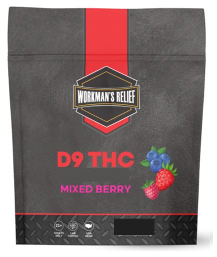 Photograph of product: Workman's Relief | Hemp | Gummies Mixed Berry (TH-oui 10 mg) | 4 ct