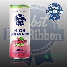 Photograph of product: PBR Watermelon Melon High Pop Soda 12oz 25mg