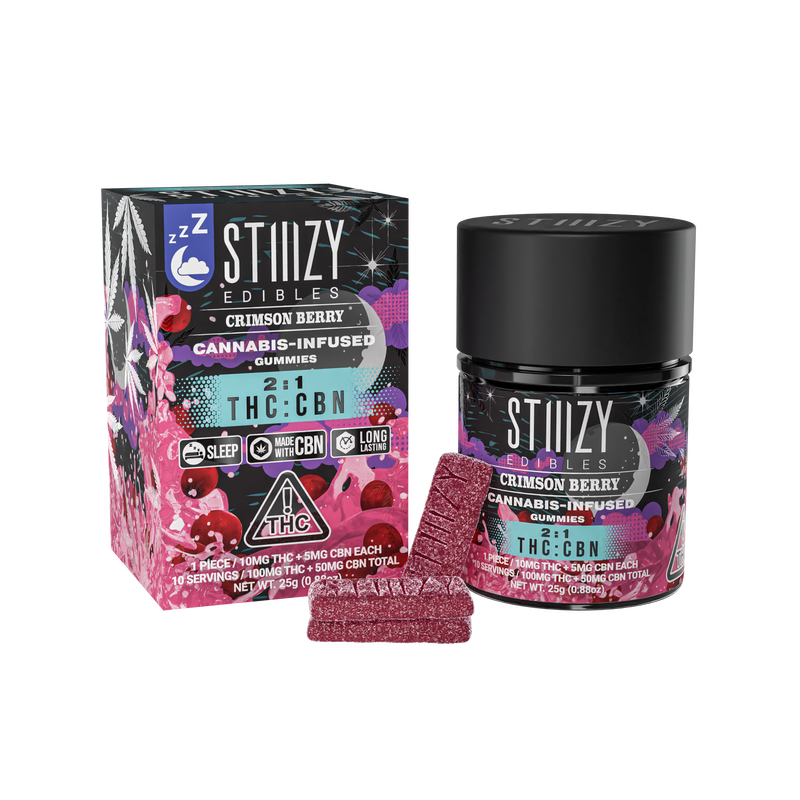 Photograph of product: Stiiizy 2:1 Crimson Berry Gummies