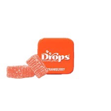 Photograph of product: DROPS: STRAWBERRY 1:1:2 (TH-oui:CBG:TH-ouiV) LIVE ROSIN 2PK GUMMIES 50MG