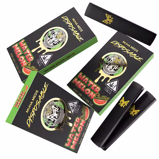 Photograph of product: Muha Meds | Live Resin Disposable Vape | Watermelon Gelato | 1g
