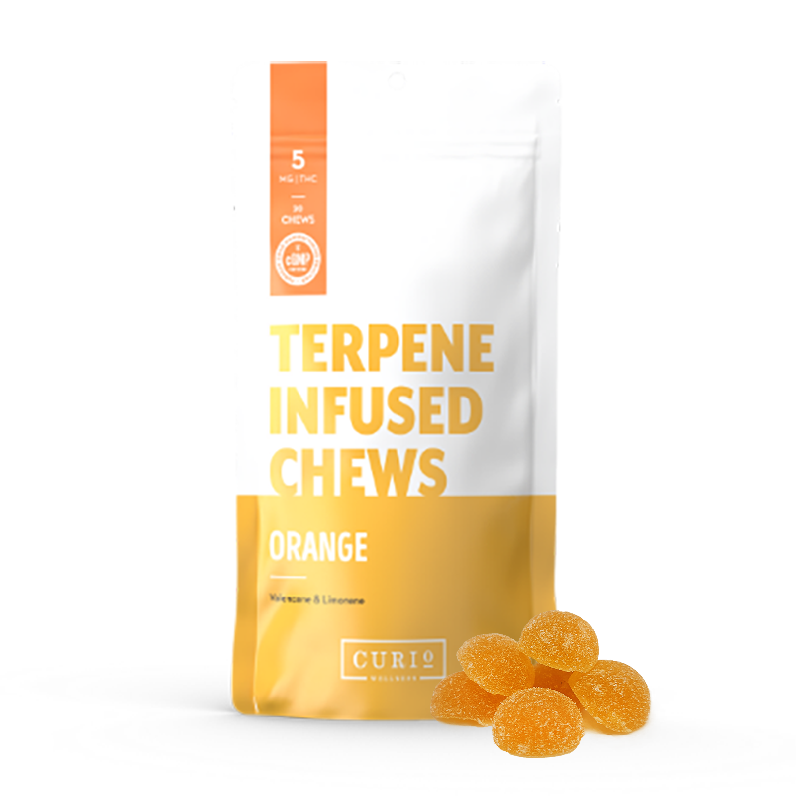 Photograph of product: Orange Terpene Infused Chews 100mg (20pk)