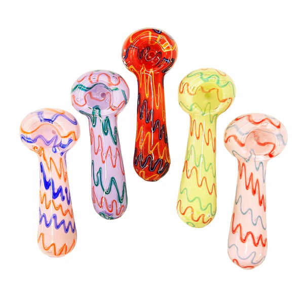 Photograph of product: 4.5" Slime Color Frit Hand Pipe Spoon