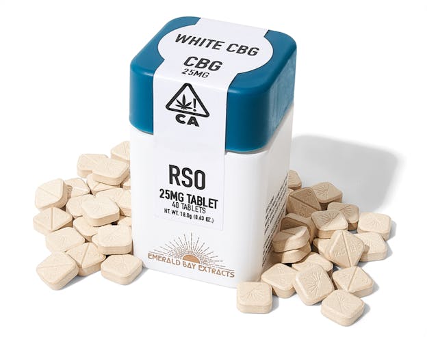 Photograph of product: RSO CBG 25mg Tablets - Full Spectrum - 