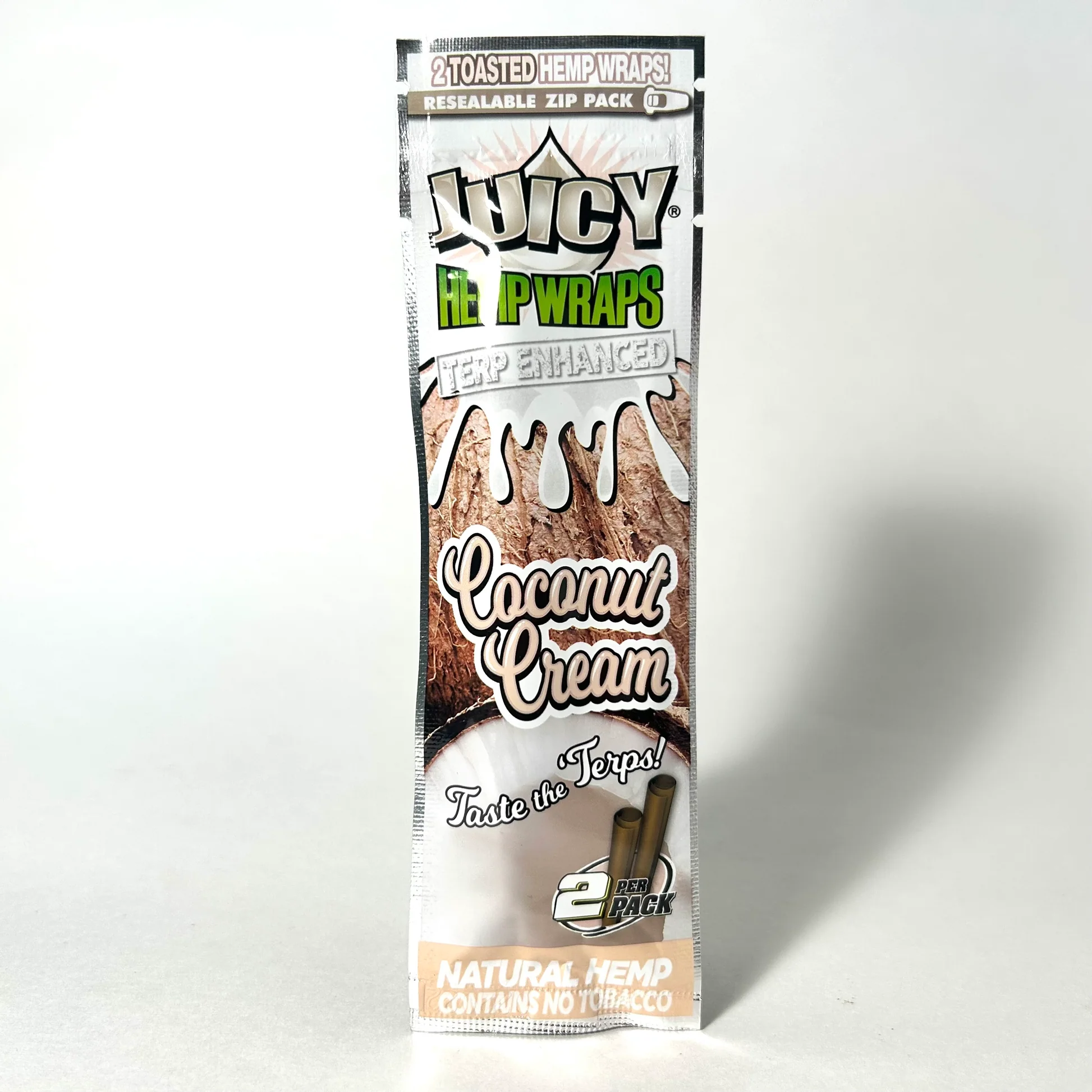 Photograph of product: Coconut Cream Flavored Hemp Wrap | 2pk