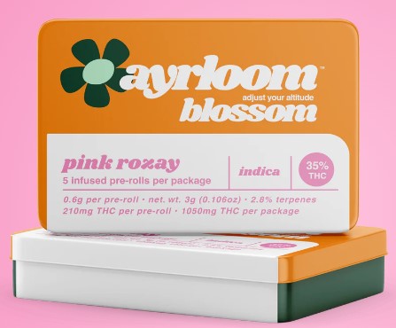 Photograph of product: GVL | Ayrloom | Pink Rozay | Pre-roll 5pk