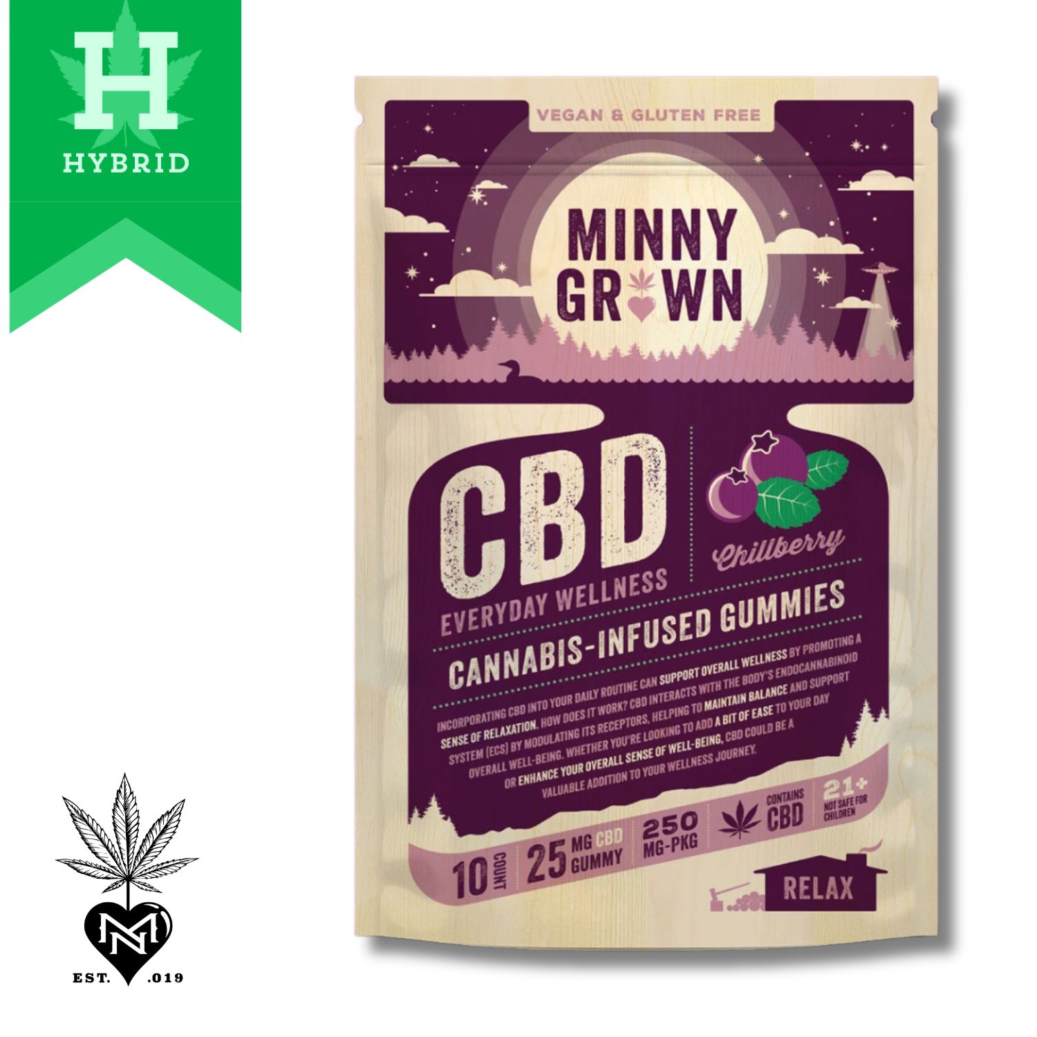Photograph of Product: MG | CBD and Hemp Products | Gummies | 10pk | Chillberry | 250mg