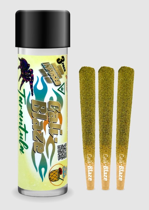 Photograph of product: Pina Colada, 3 Pack (3g Total) Diamond Infused Tarantula Pre-Rolls (S)