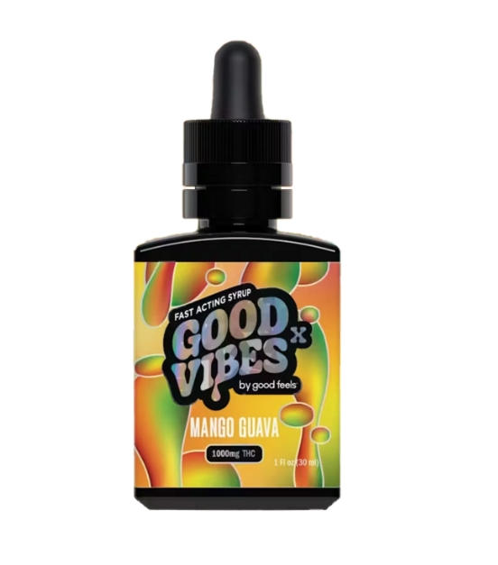 Photograph of product: Good Vibes X Mango Guava (H) Tincture Syrup 1000mg