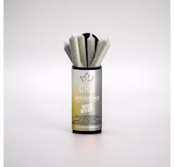 Photograph of product: CRU | INFUSED PRE-ROLL | SUPER SILVER HAZE | 6PK