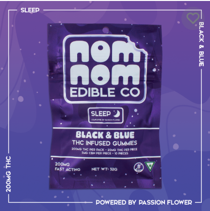 Photograph of Product: Nom Nom - Sleep Black & Blue - 200mg