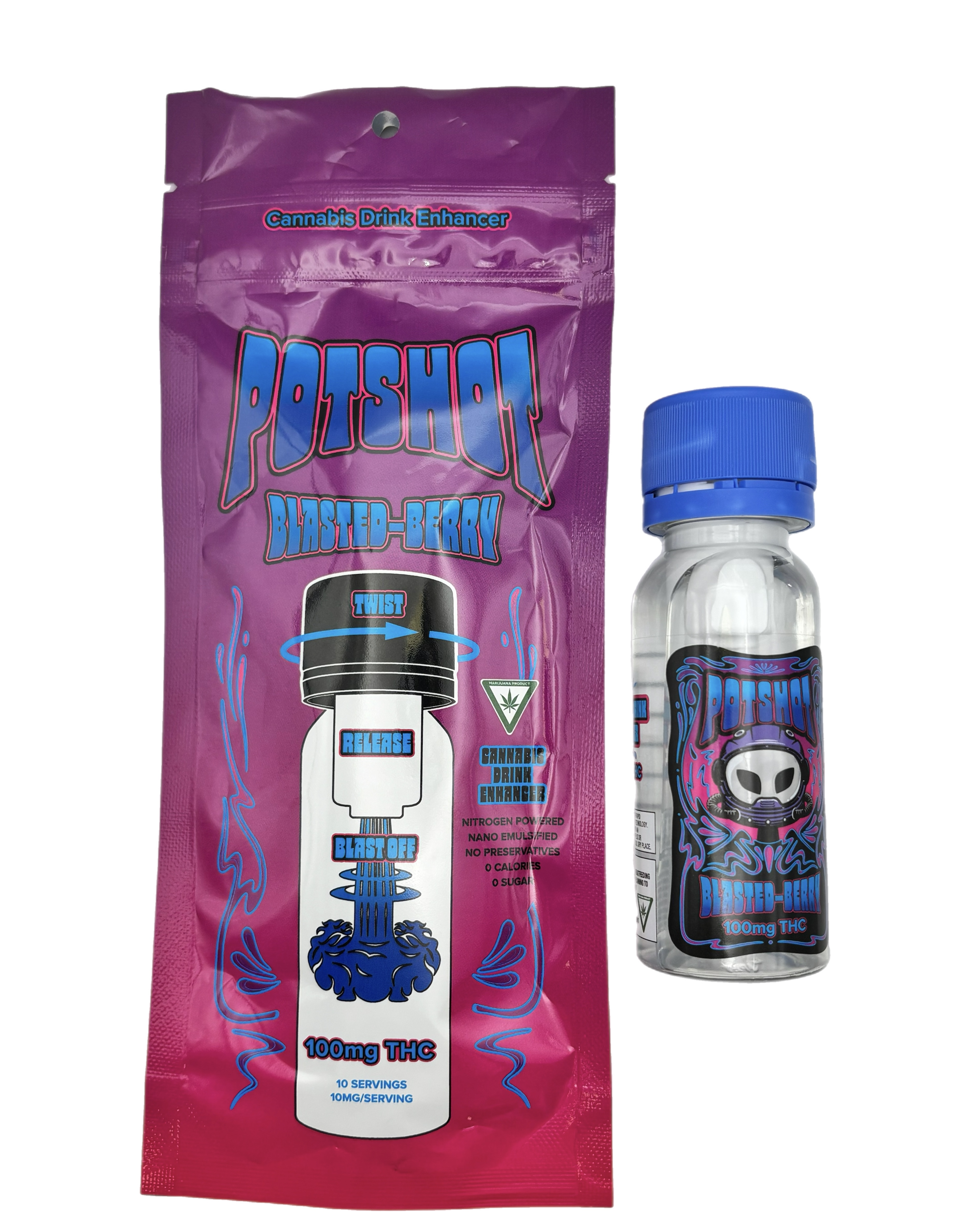 Photograph of product: POTSHOT | BLASTED BERRY | DRINK ENHANCER | 100MG