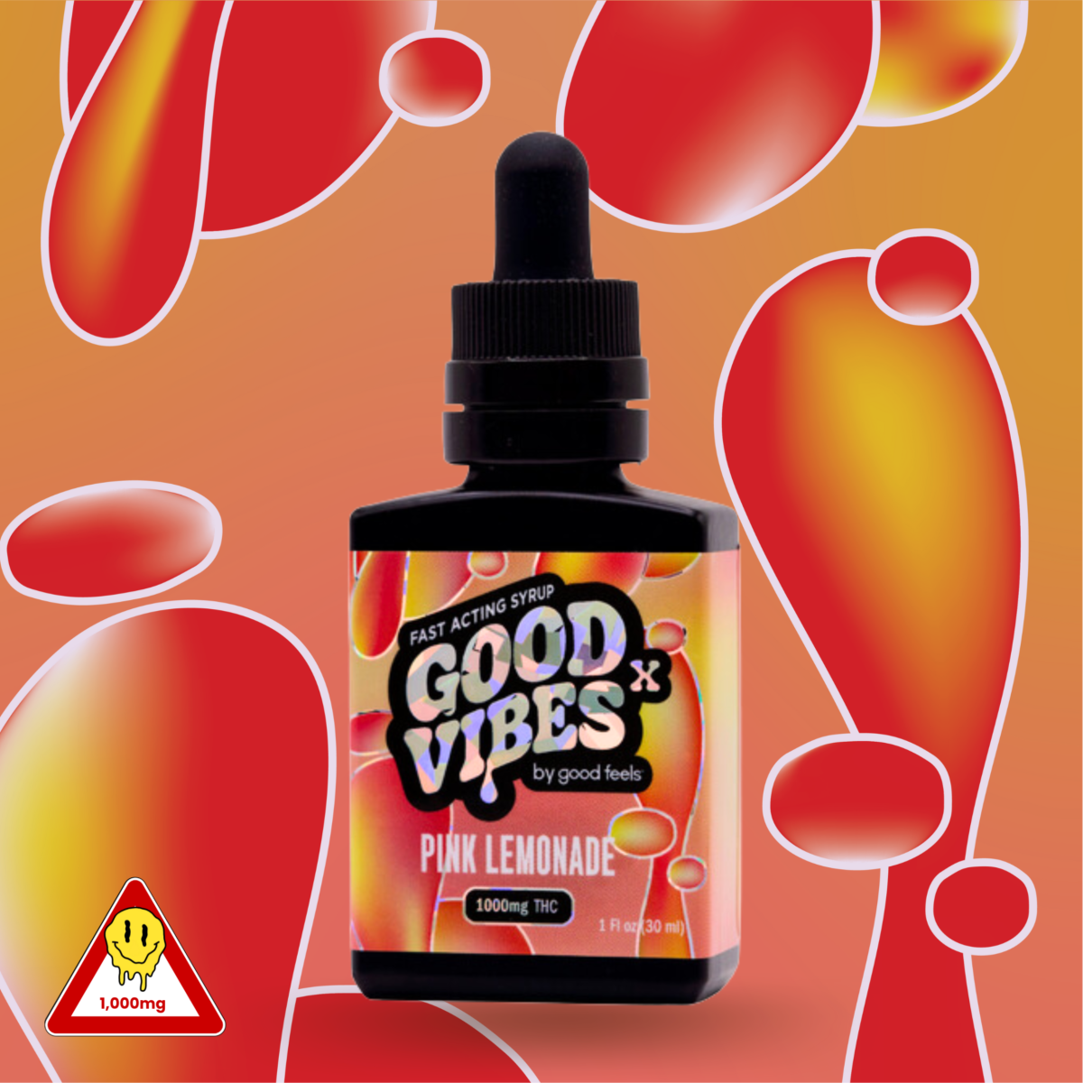 Photograph of product: Pink Lemonade - Fast-Acting Syrup 1000mg