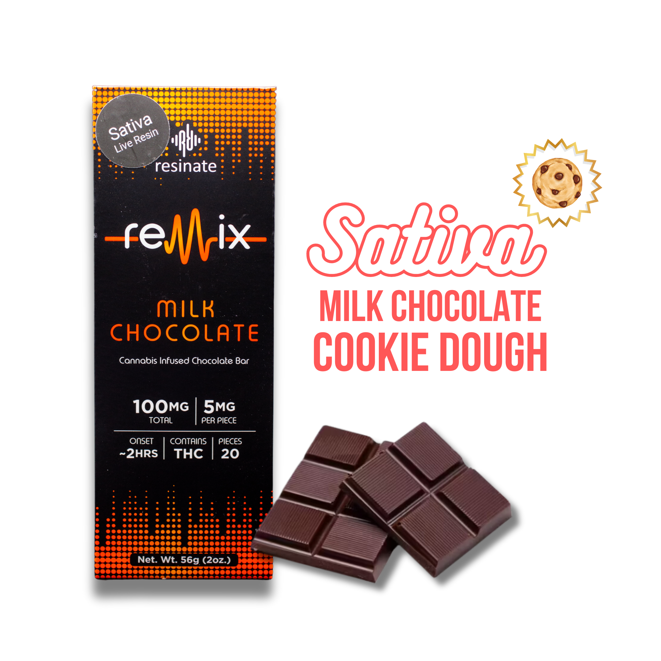 Photograph of product: Live Resin Chocolate | Oui'd Milk Chocolate Cookie Dough