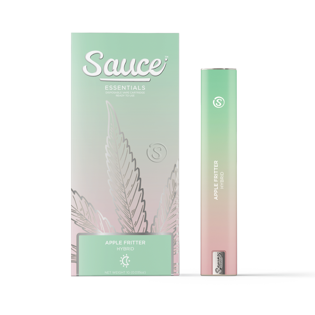 Photograph of product: SAUCE BARS - DISPOSABLE LIVE RESIN - 1G - HYBRID - APPLE FRITTER