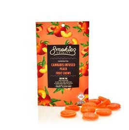 Photograph of product: Smokiez Oui'd Peach Gummies 100mg