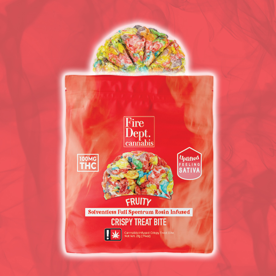 Photograph of product: 100mg Fruity Oui'd - Crispy Treat - Fire Dept.