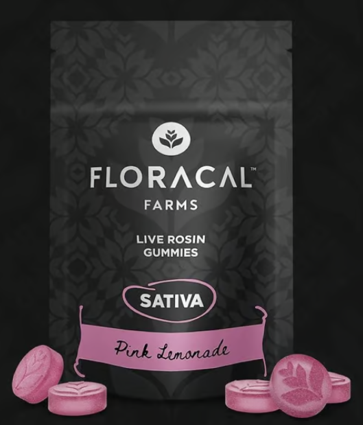Photograph of product: FloraCal - Gummies - Pink Lemonade 10ct (100mg)