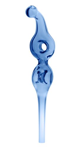 Photograph of product: #2 Double Donut Vapor Straw - 6.5" - Blue