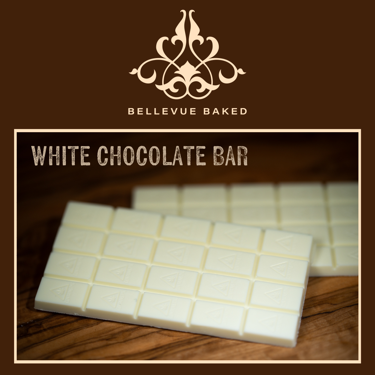 Photograph of product: Bellevue Baked White Chocolate Bar 5mgTH-oui 20pc
