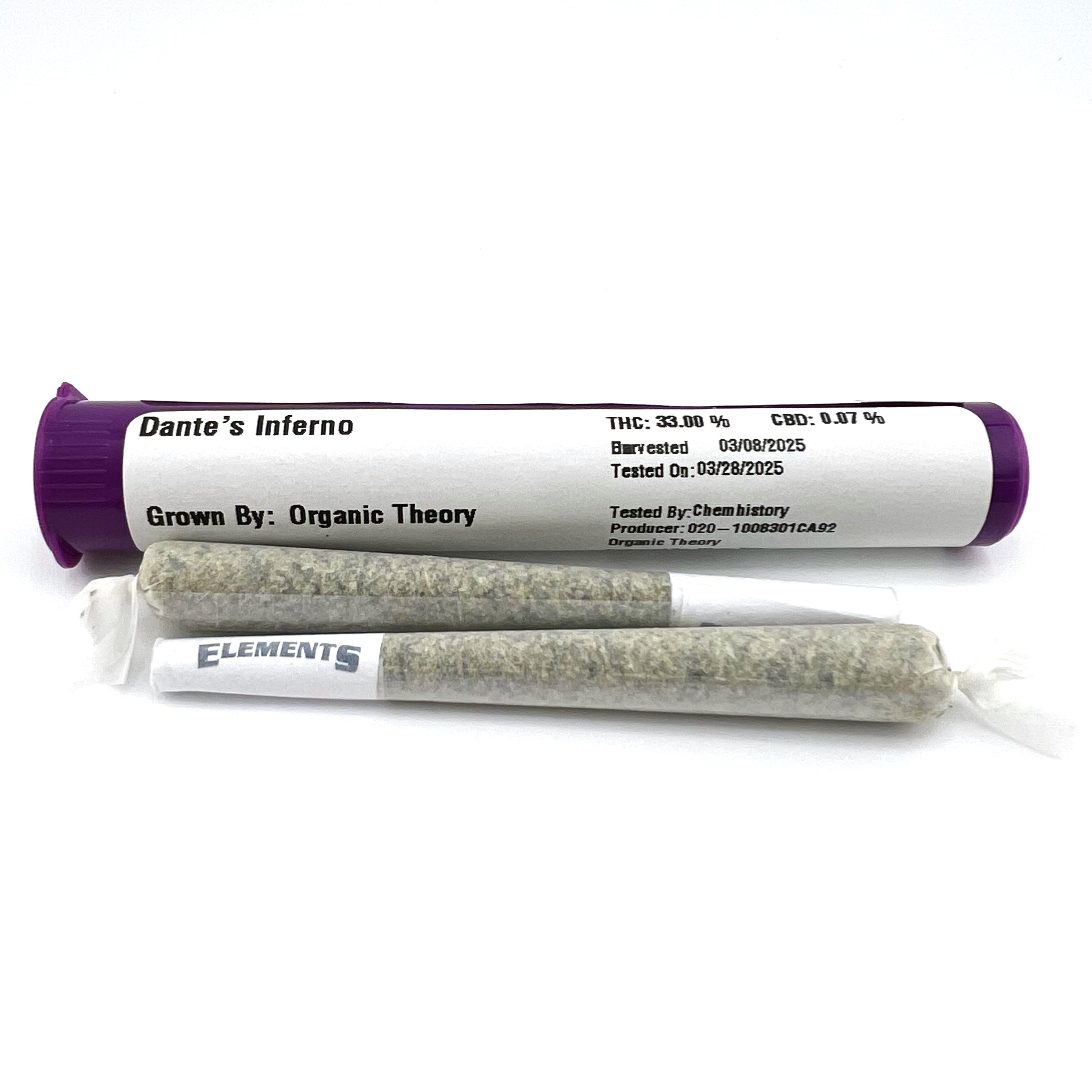 Photograph of product: Organic Theory Duo | Dante's Inferno  2 x 1g Preroll