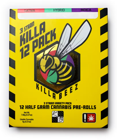 Photograph of product: Killa Beez - Variety 12pk - Lemon Chiffon/Citrus Blast/Garlic Budder