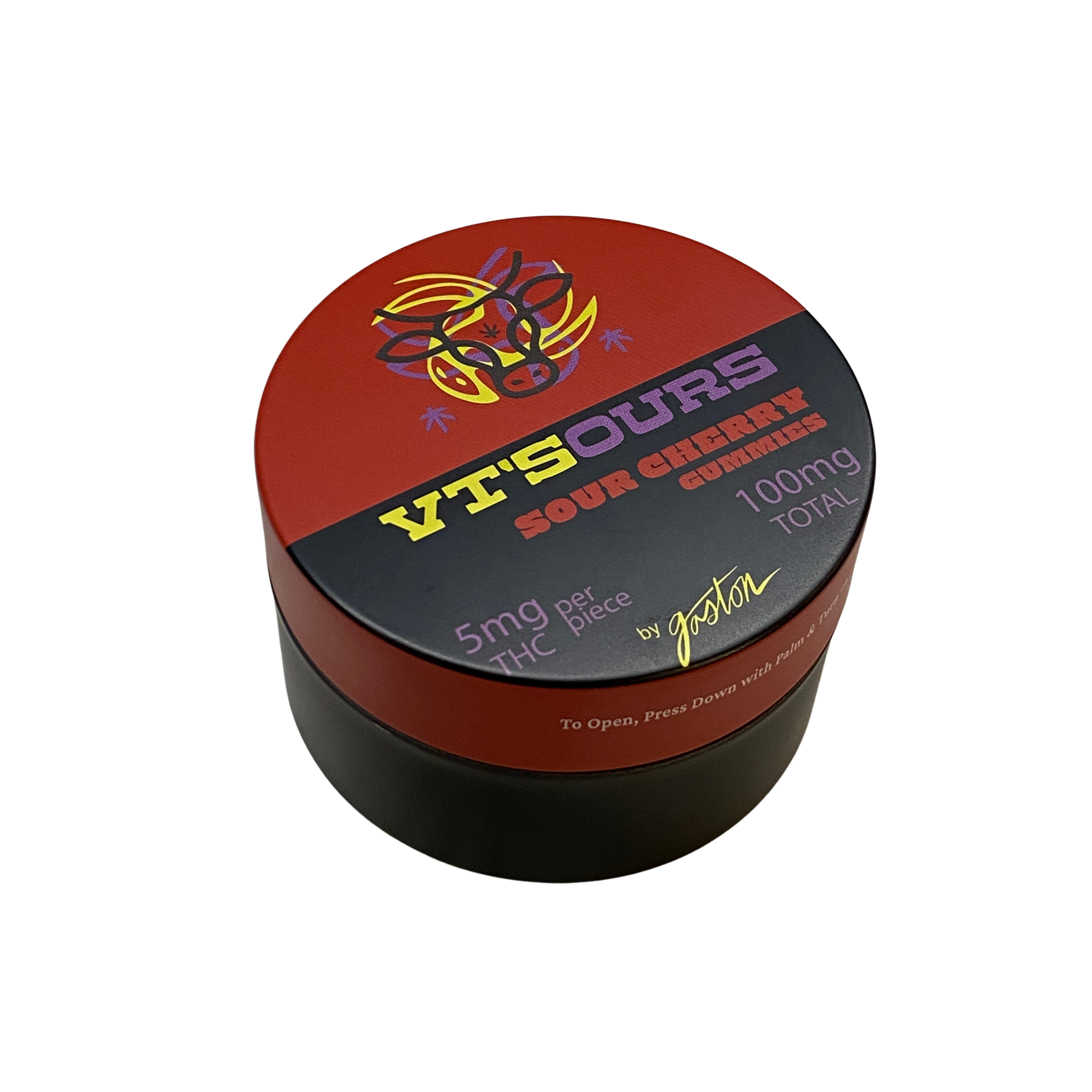 Photograph of product: Gastons | VT'Sours | Sour Cherry Gummies