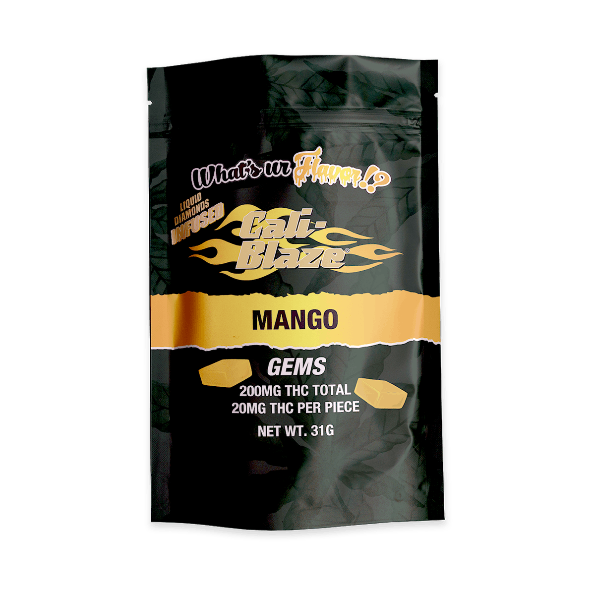 Photograph of product: Cali Blaze - Mango 200mg Gummies