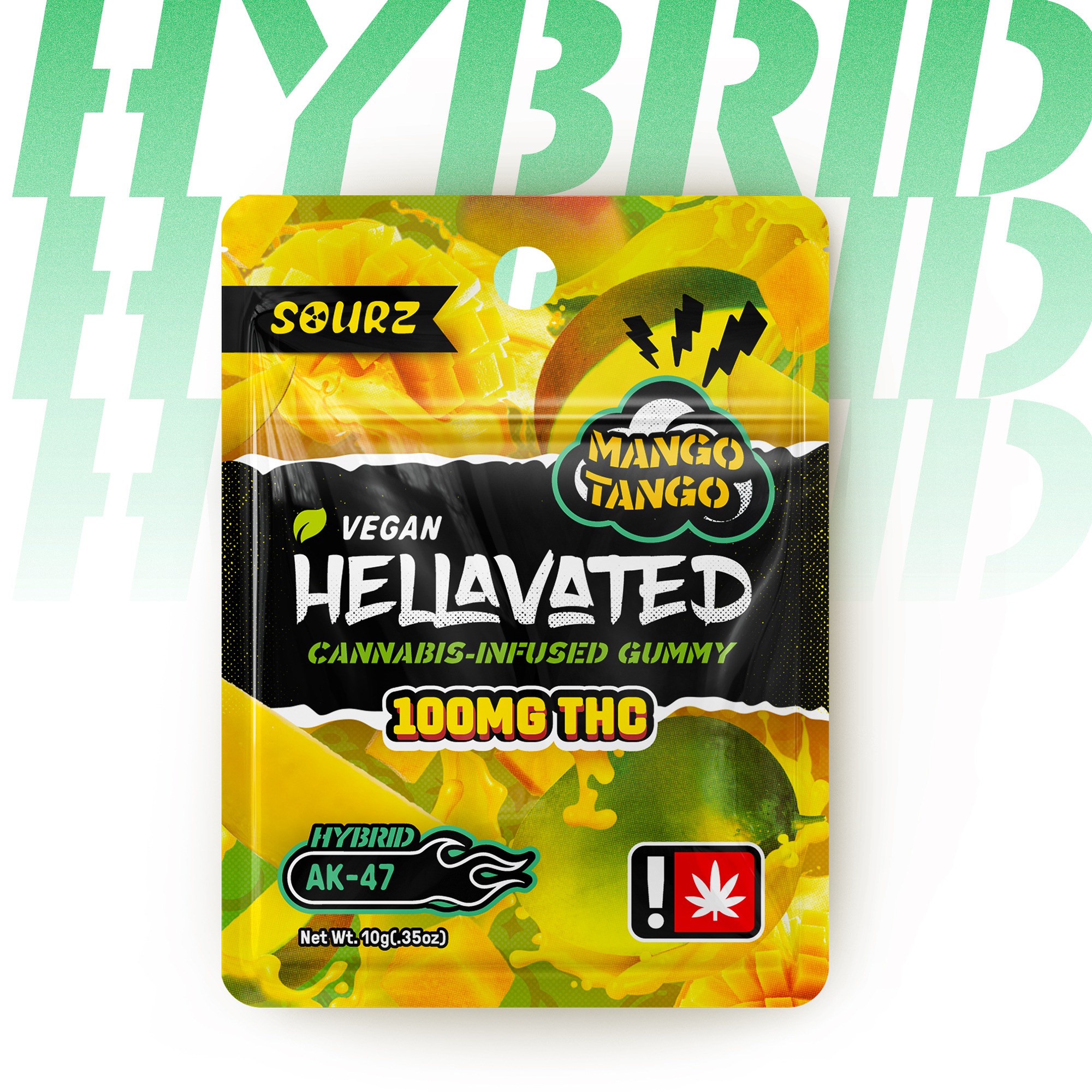 Photograph of product: Hellavated > Gummiez 100mg > Sour Mango