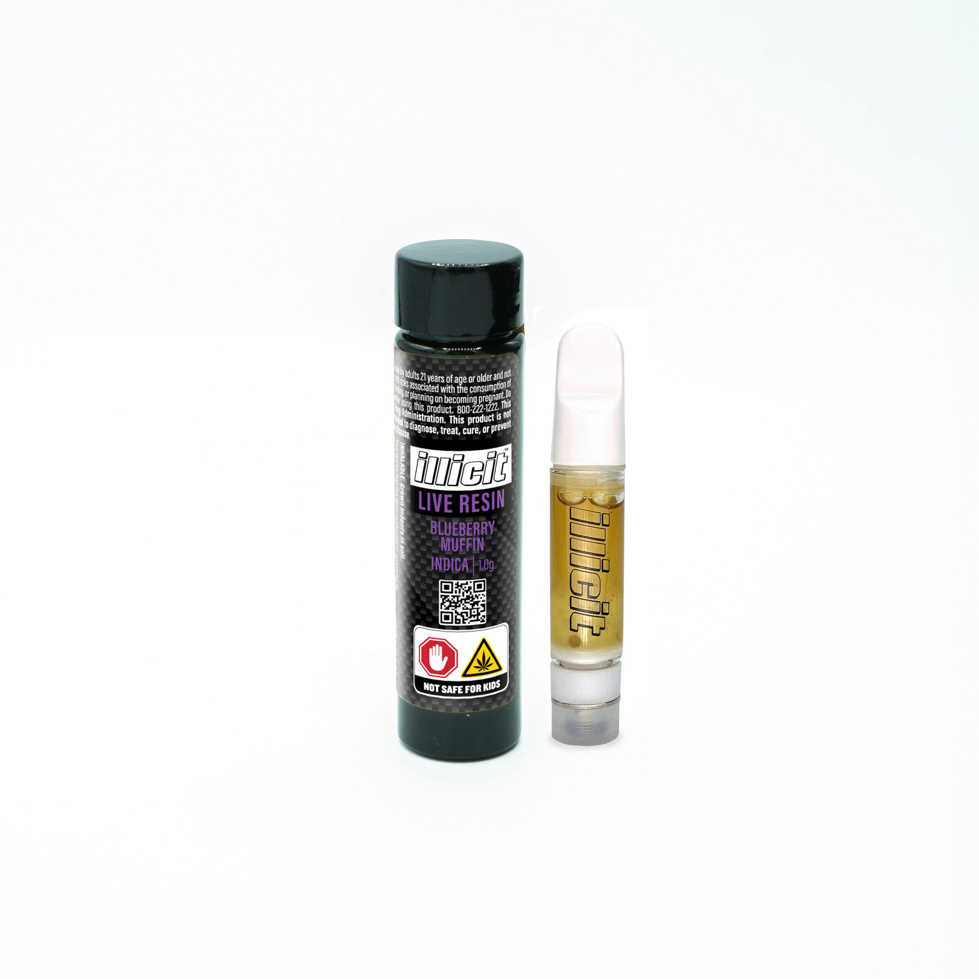 Photograph of product: Illicit l Blueberry Muffin Live Resin Cart l 1g