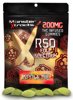 Photograph of product: Monster X | Apple Pie | RSO Gummies | 200mg