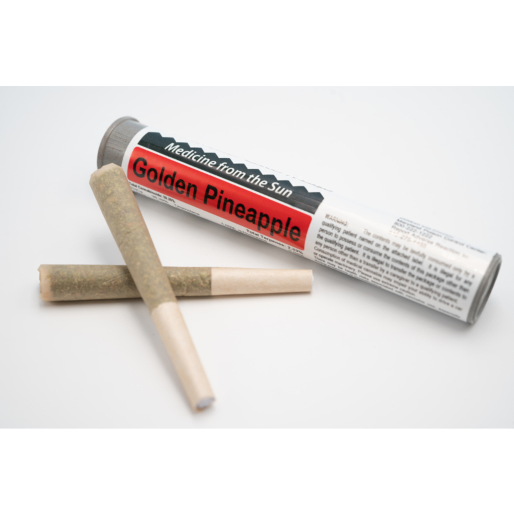 Photograph of product: Golden Pineapple Preroll [2pk] 0.5g each