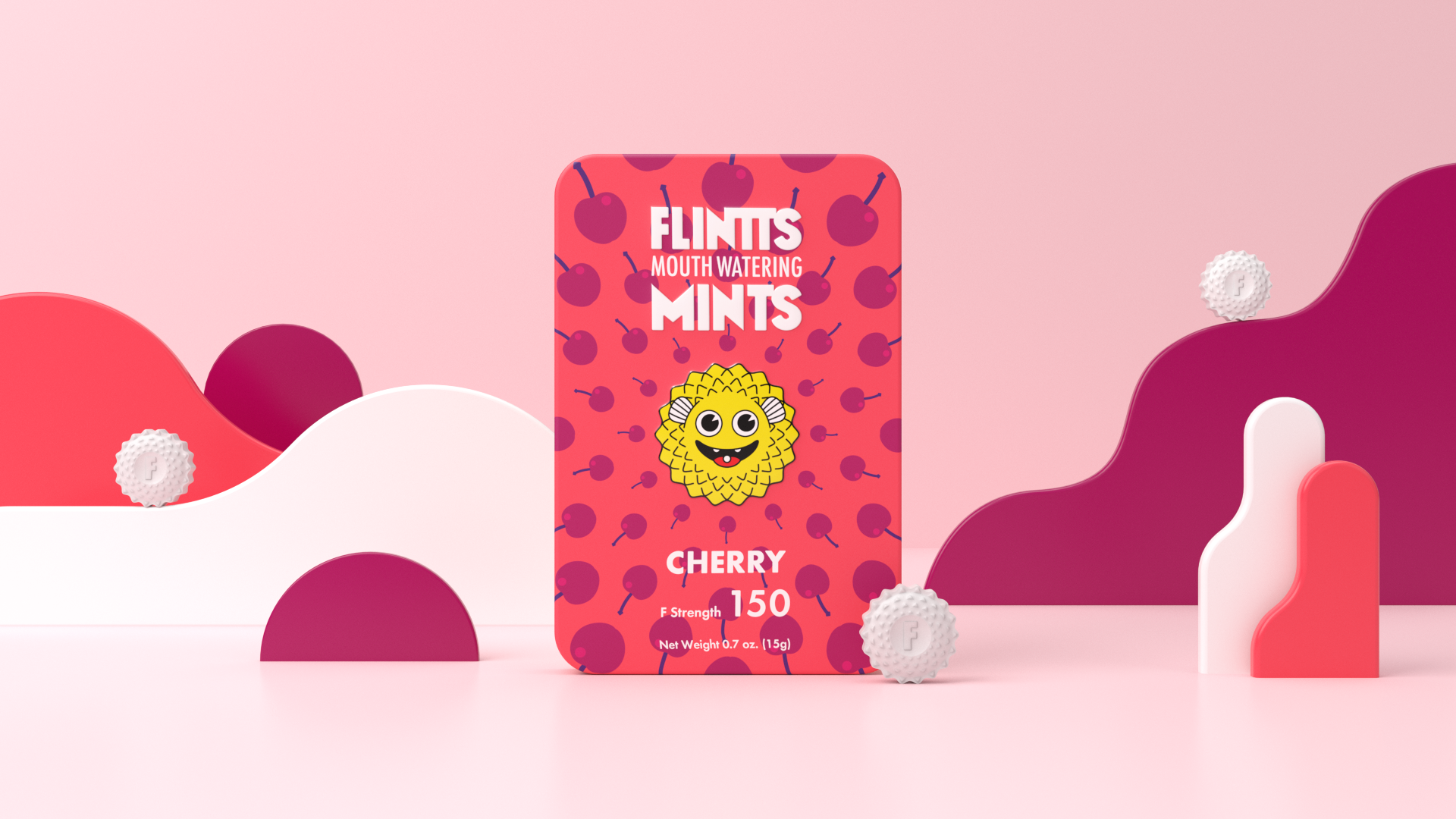 Photograph of product: Flintts Mints | Cherry | F Strength 150