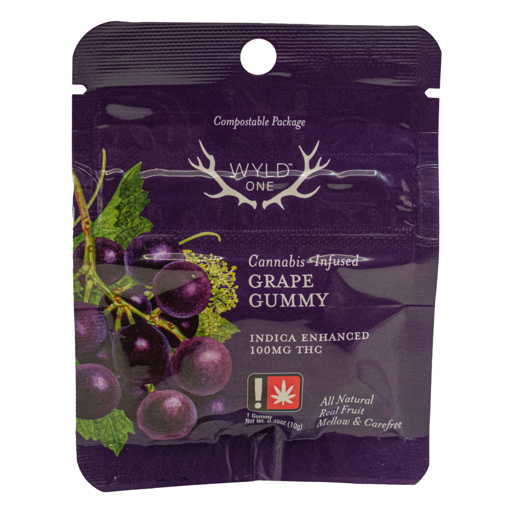 Photograph of product: Gummy - Indica - THC:100mg - Single - Grape